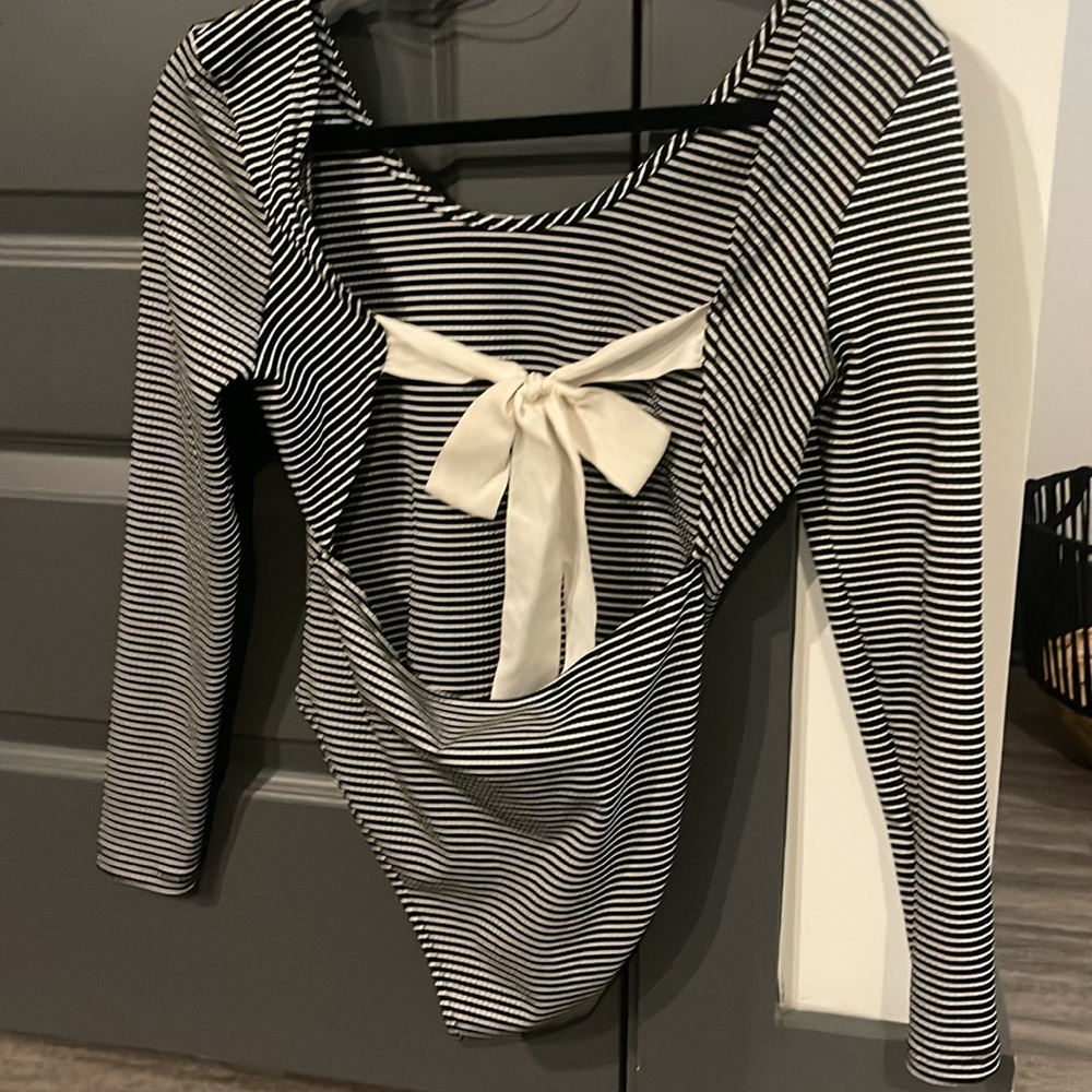 Topshop striped bodysuit